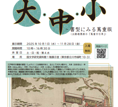 展示「蔦重、圧巻。大・中・小～書型に見る蔦重版（五館連携展示「蔦重手引草」）」